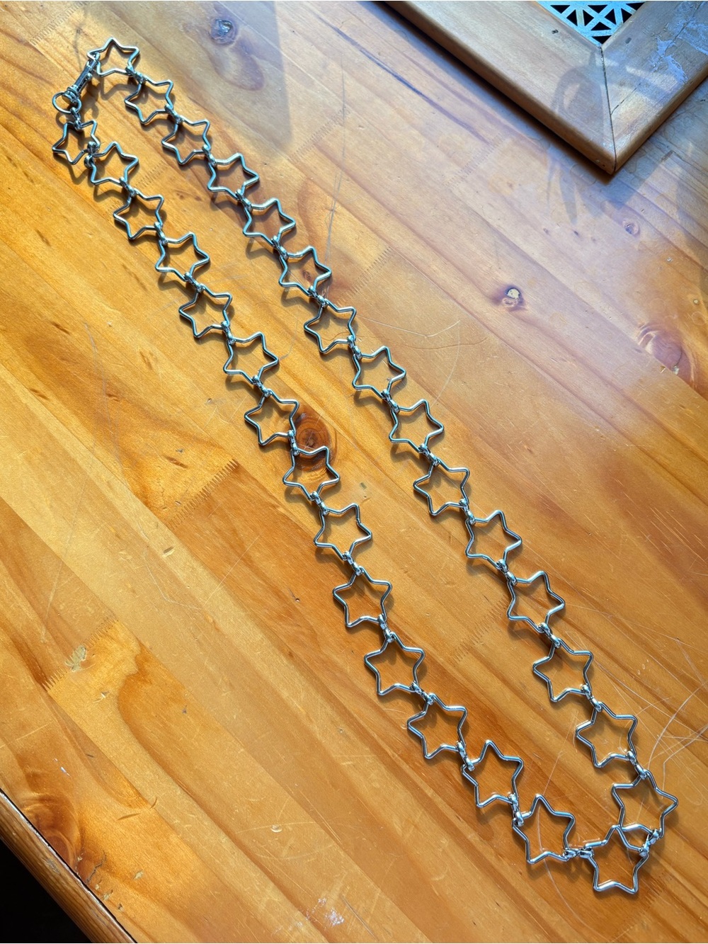 Silver-toned Star Chain Waist Belt